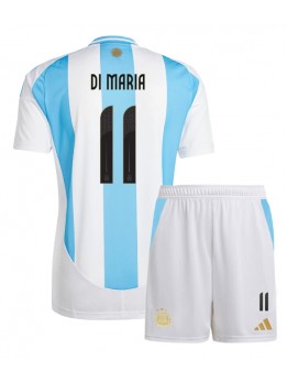 Otroški Nogometna dresi replika Argentina Angel Di Maria #11 Domači Copa America 2024 Kratek rokav (+ hlače)